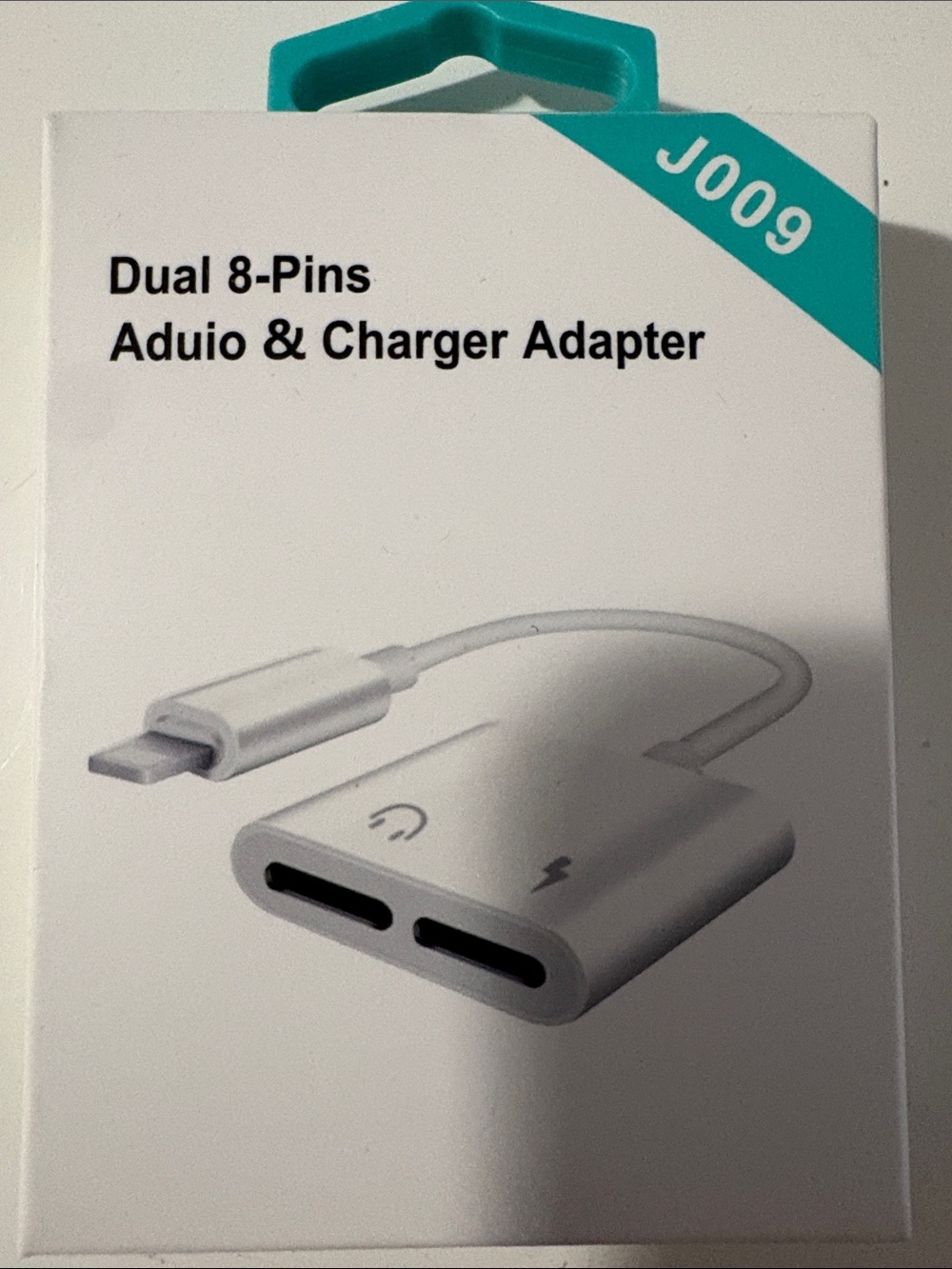 Dual 8-Pin Audio & Charging Adapter (White)